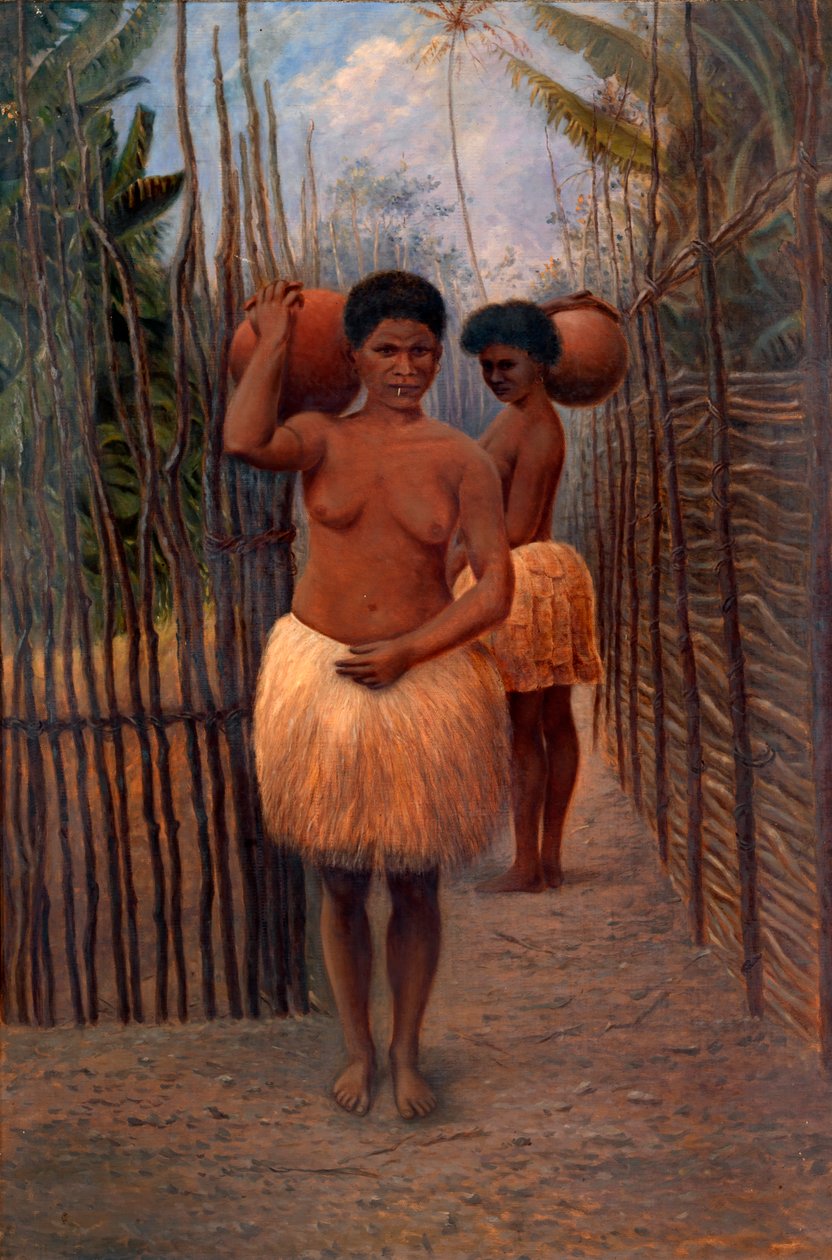 Papuánské ženy, rub. 1890-1899. od Antonio Zeno Shindler