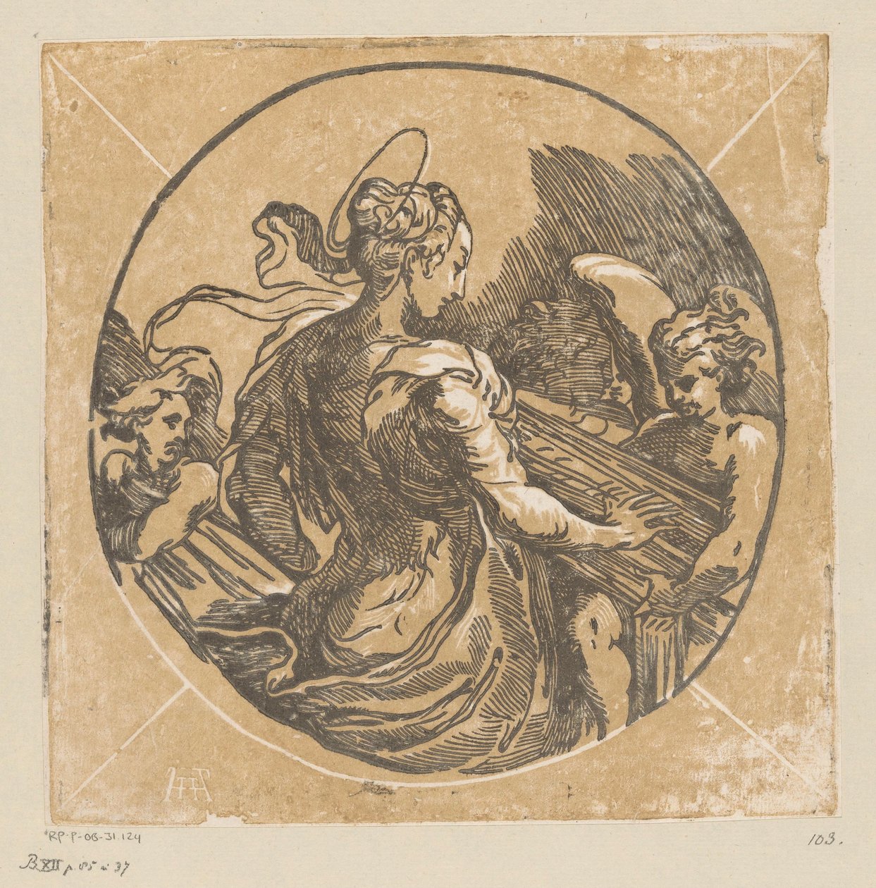 Svatá Cecílie hudebnice od Antonio da Trento (possibly)