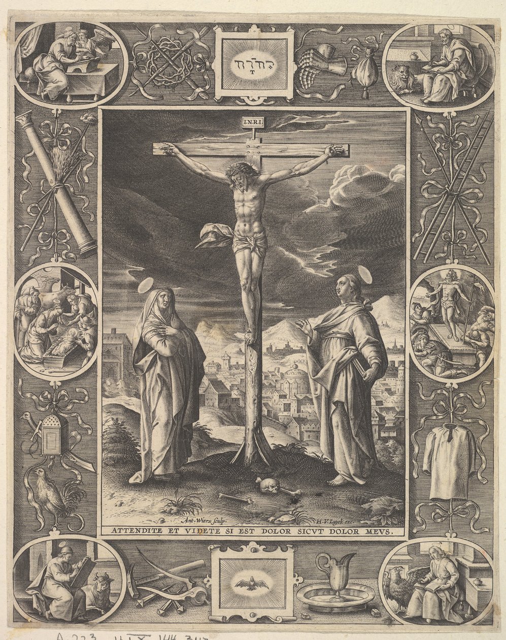 Kristus na kříži před rokem 1586. od Antonius Wierix