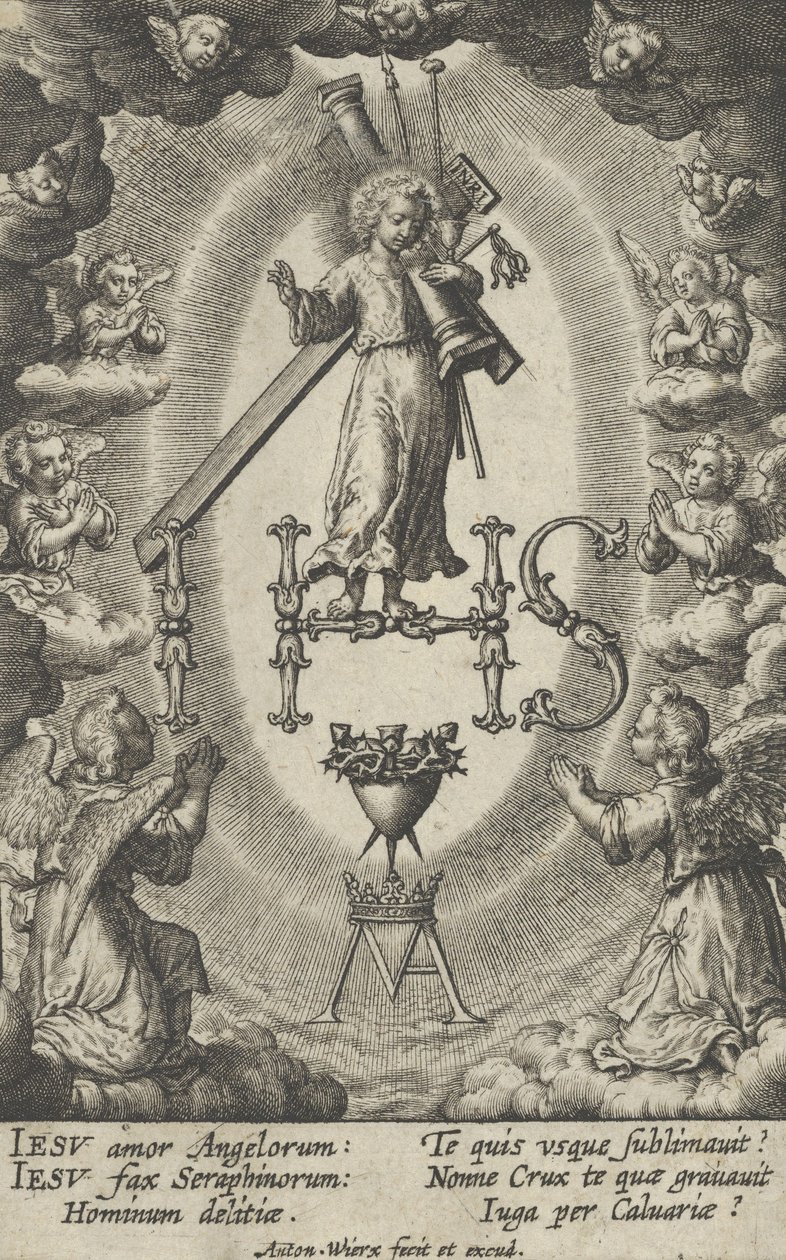 Posvátný monogram. od Antonius Wierix