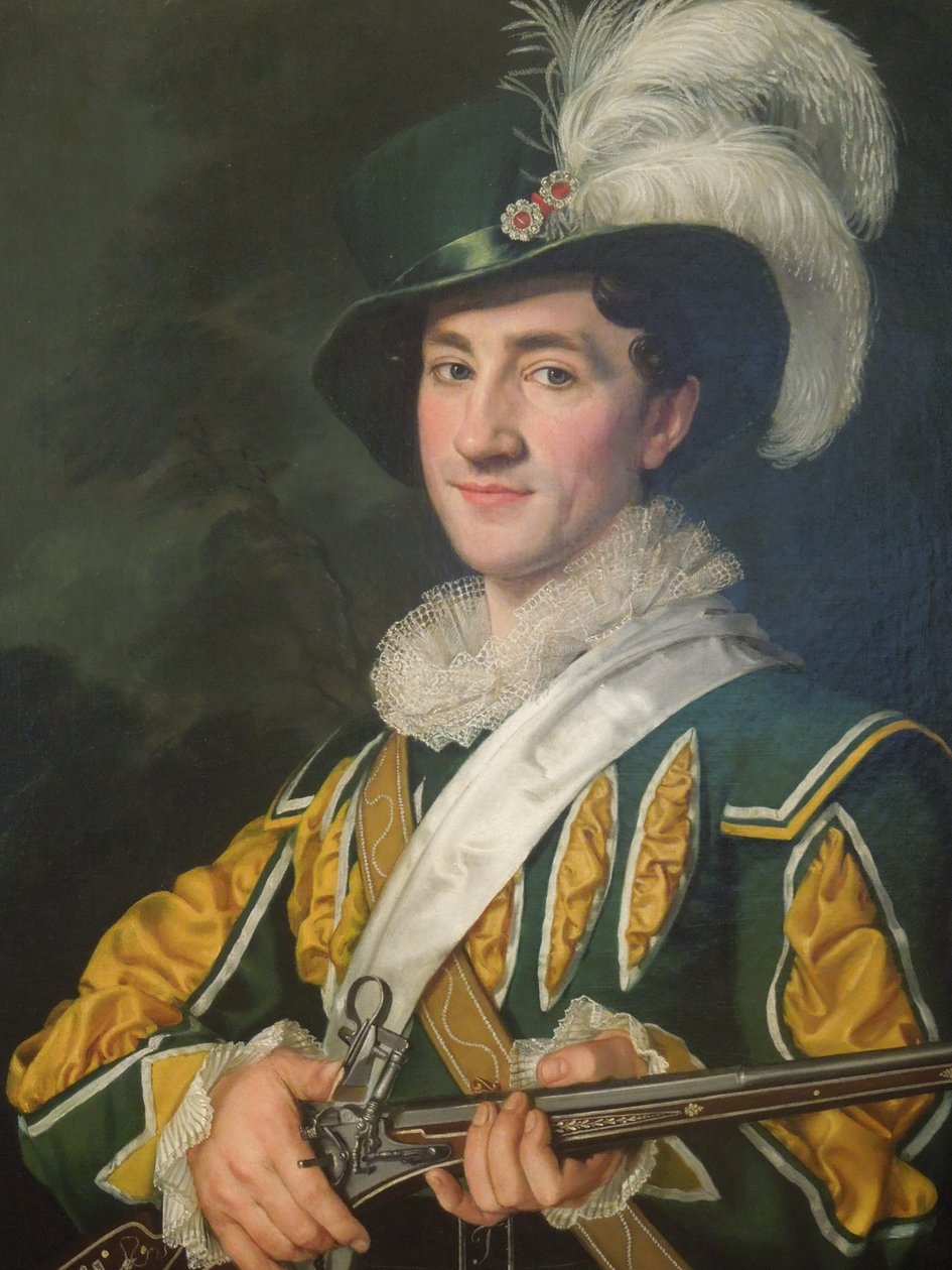 Alois Jelen v roli Maxe z Der Freischütz (1826) od Antonin Machek