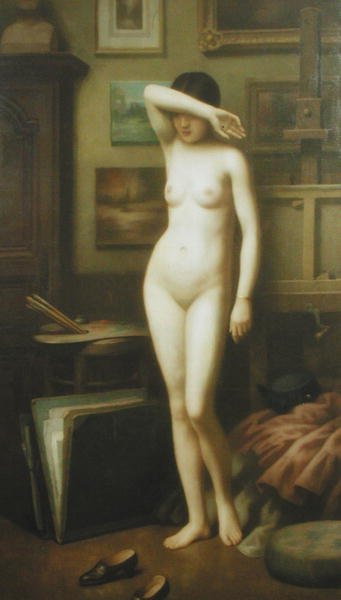 The Reluctant Model, cca 1910-20 (olej na plátně) od Antony Troncet