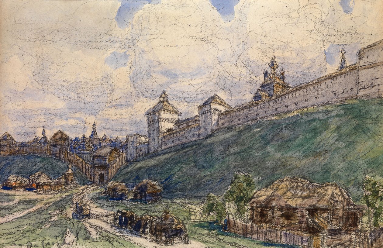 Serpukhov v 17. století od Apollinari Mikhailovich Vasnetsov