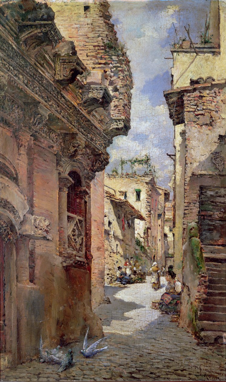 Italská zadní ulice (panel) od Arcadi Mas i Fondevila