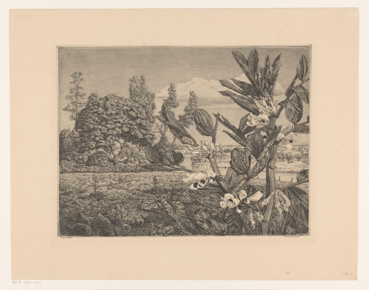 Krajina s květinami od Arend Hendriks (signed by artist)
