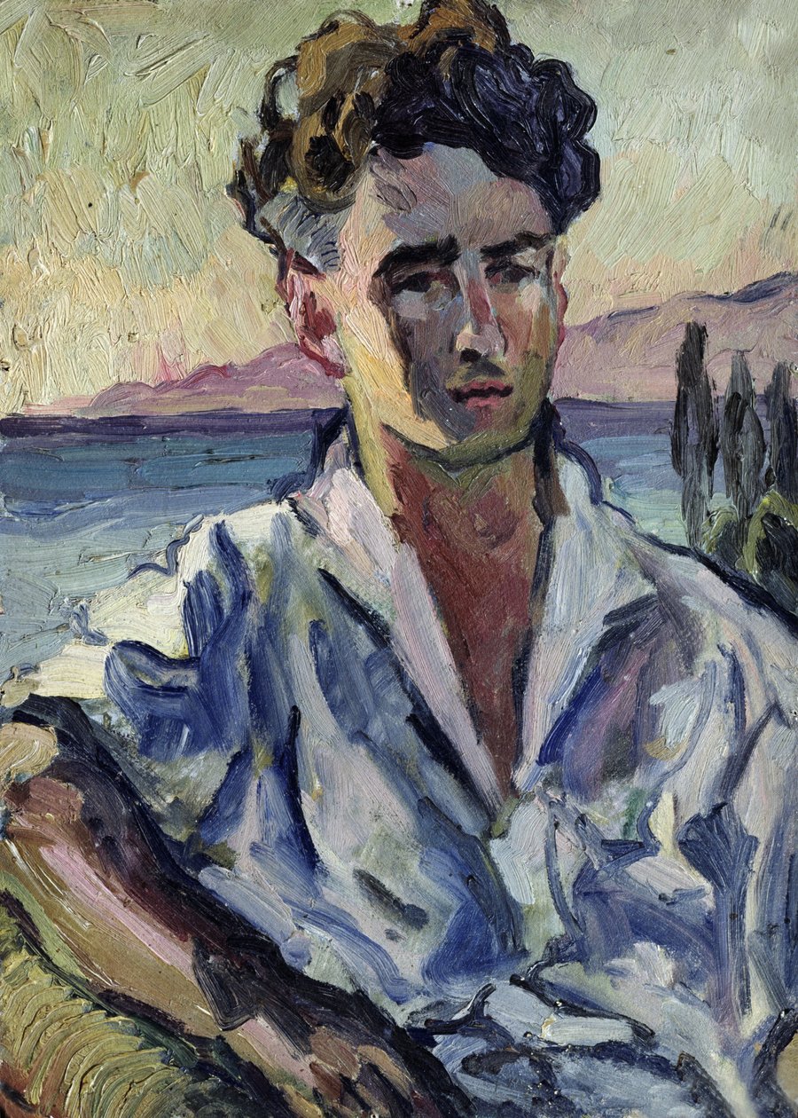 Iosif Utkin, 1931 (olej na kartonu) od Aristarkh Vasilievic Lentulov