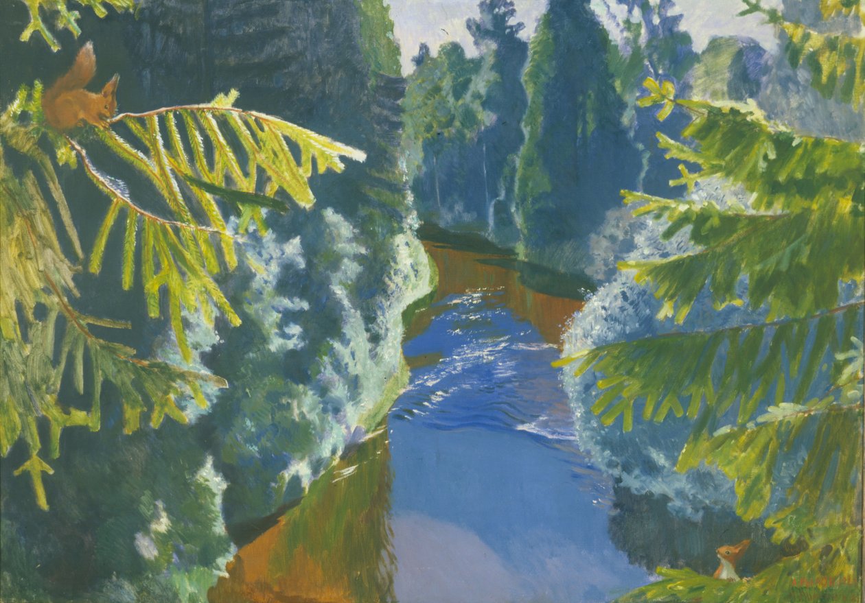 Forest River, 1929 od Arkadij Aleksandrovic Rylov