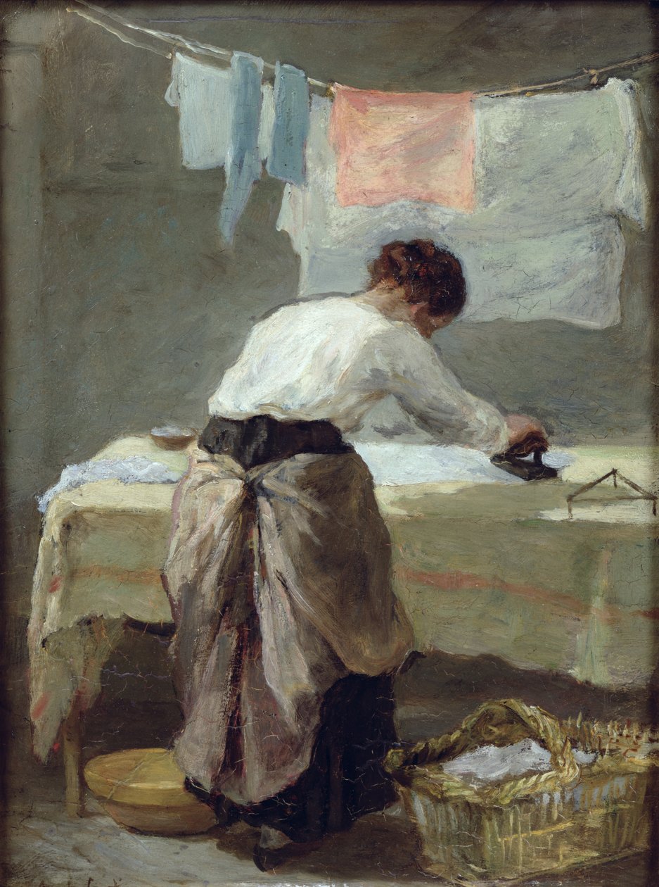 Žena žehlení od Armand Desire Gautier