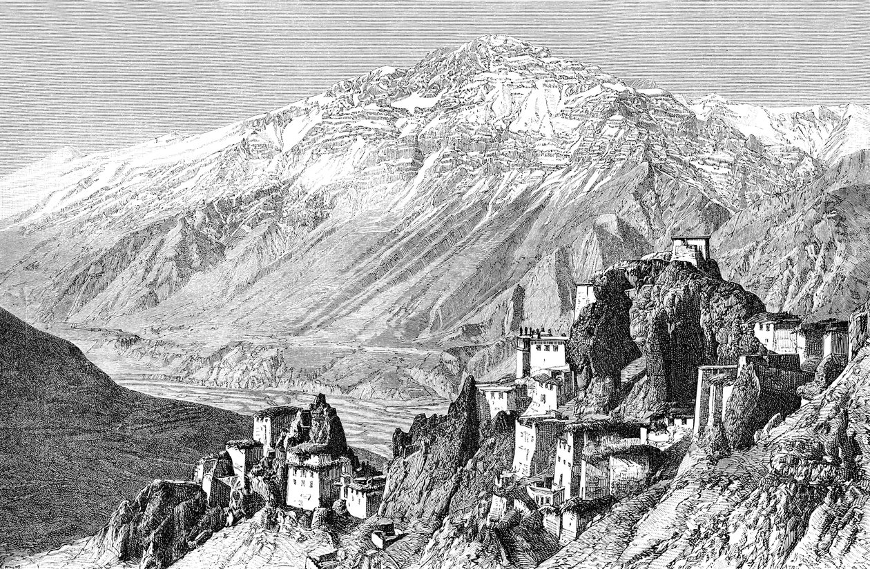 Dankar, Lahul a Spiti, Indie, 1895. od Armand Kohl