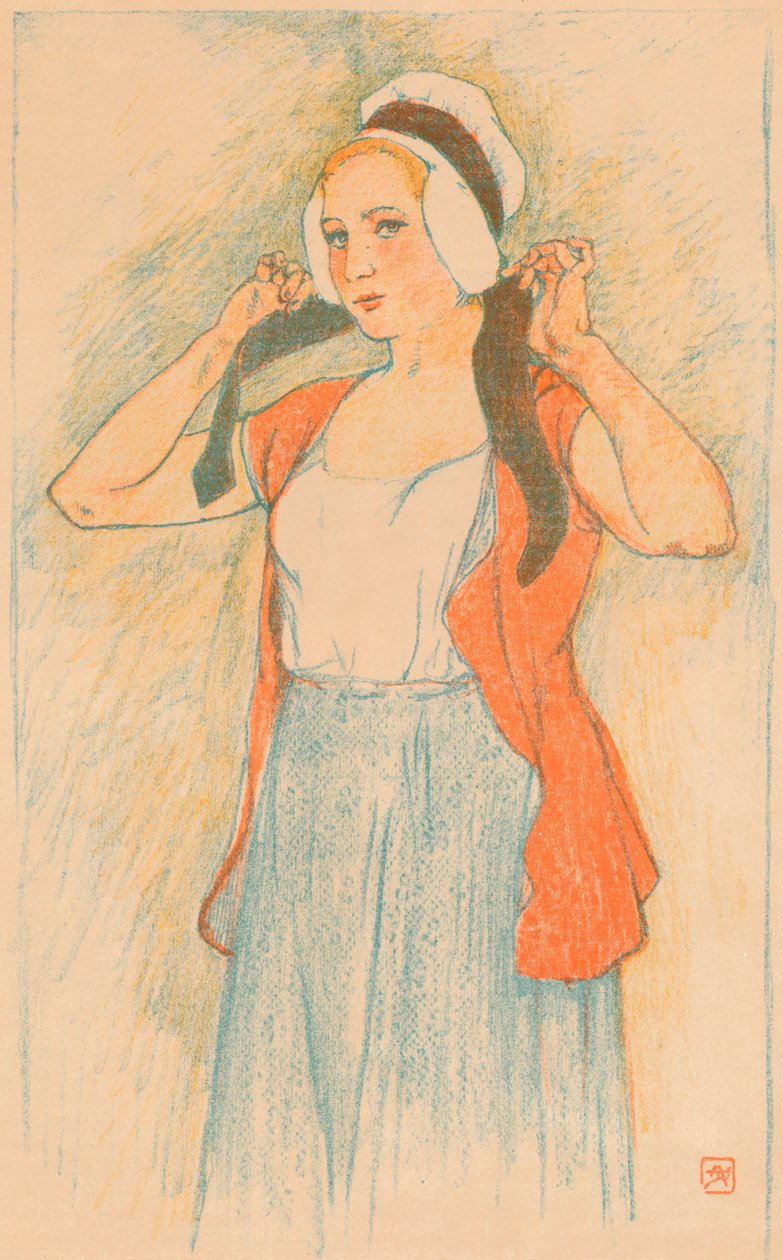 Auto-litografie od Armanda Rassenfosse, c1898 od Armand Rassenfosse