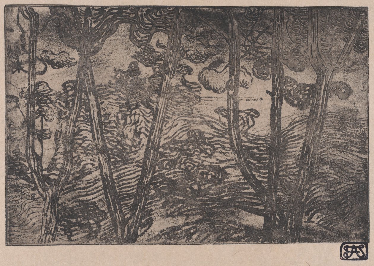 Stromy v noci, ca. 1894. od Armand Séguin