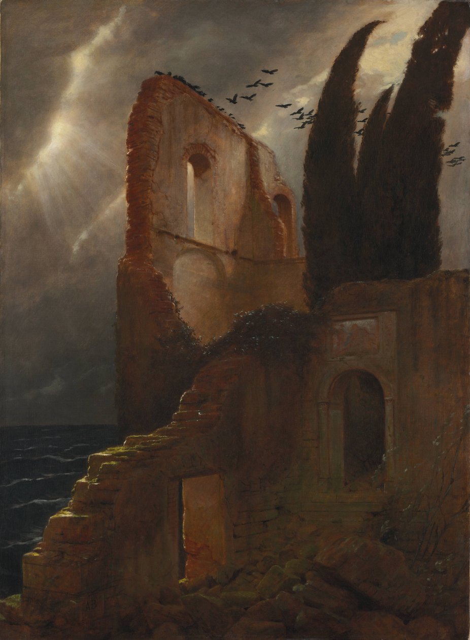 Zřícenina u moře od Arnold Böcklin
