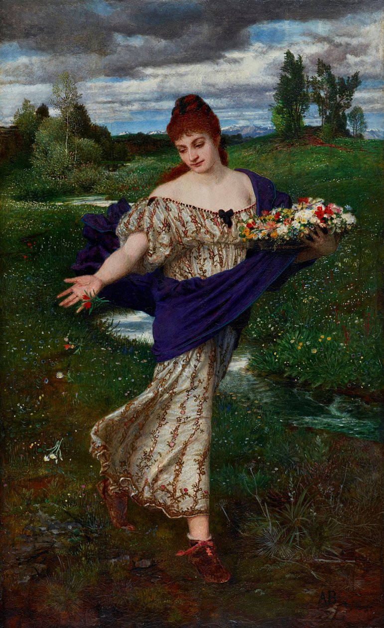 Flora, rozhazování květin od Arnold Böcklin