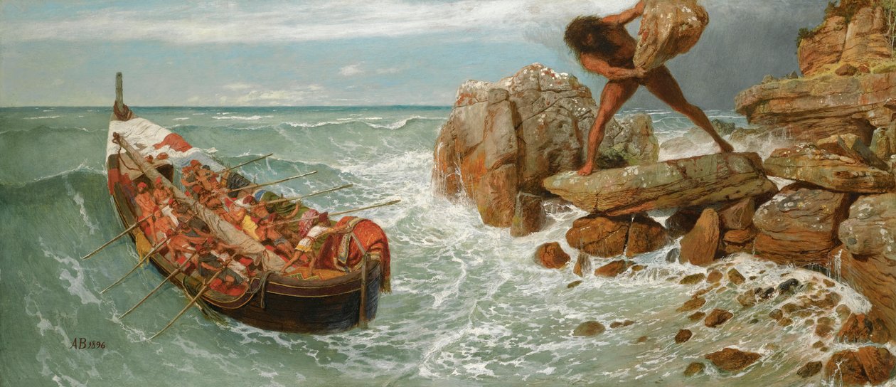 Odysseus a Polyphemus od Arnold Böcklin