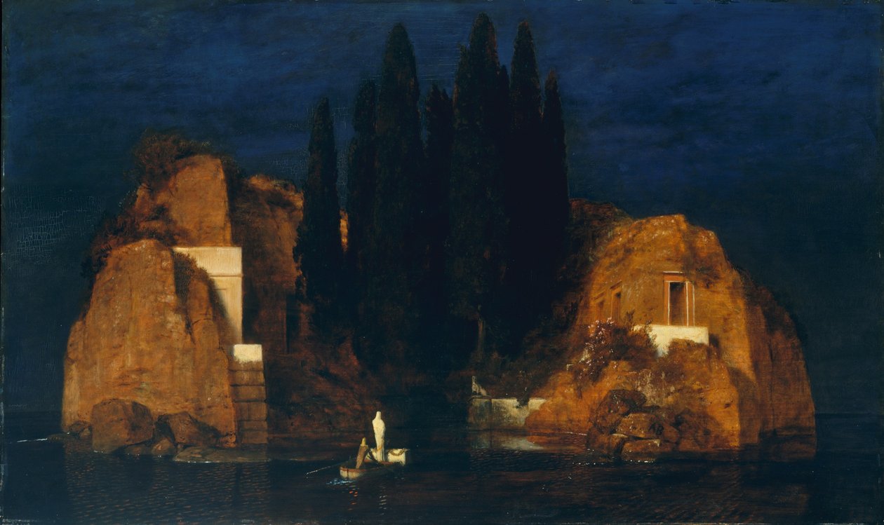 Isle of the Dead, druhá verze, 1880 (olej na dřevě) od Arnold Böcklin