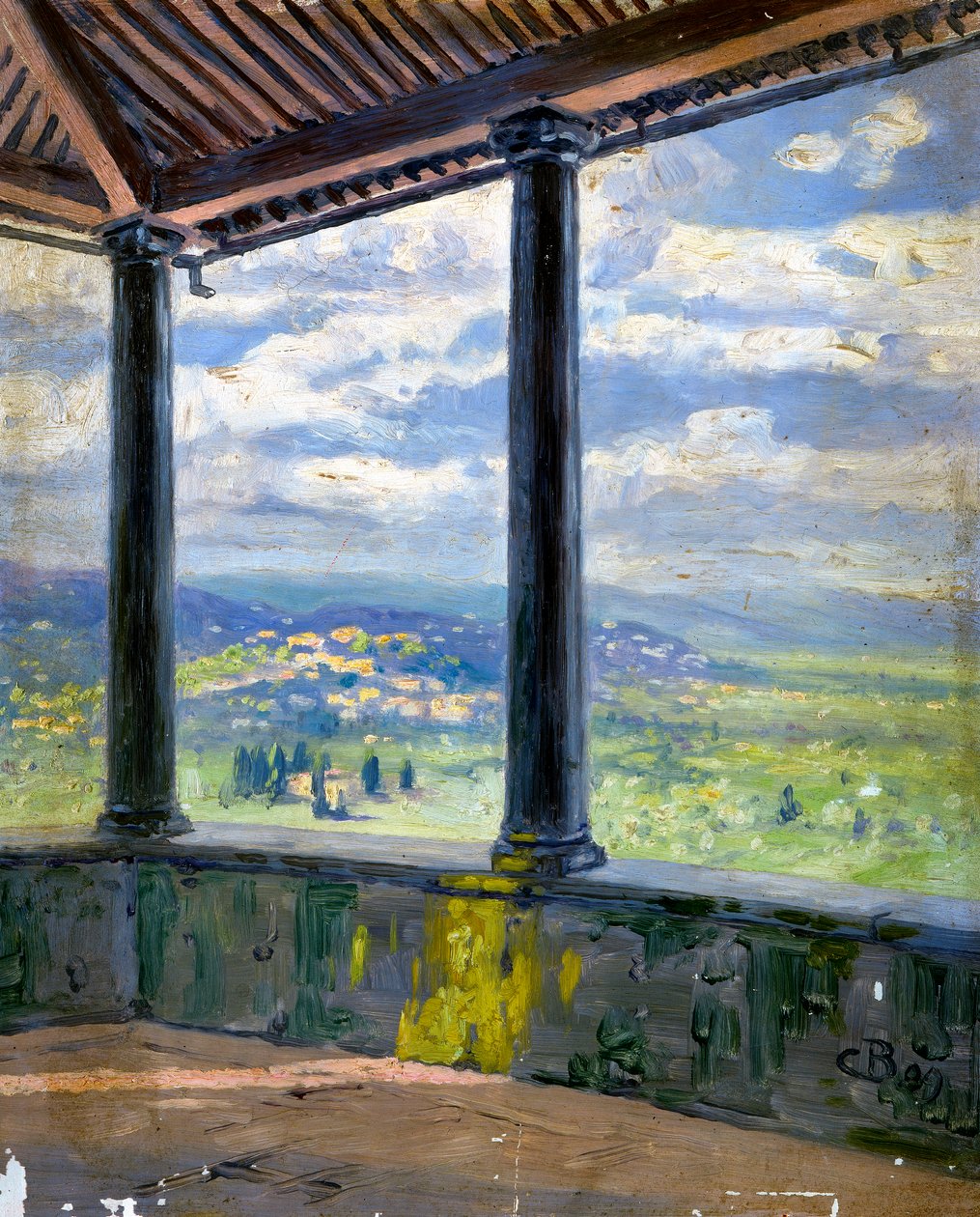 Toskánská krajina od Arnold Böcklin