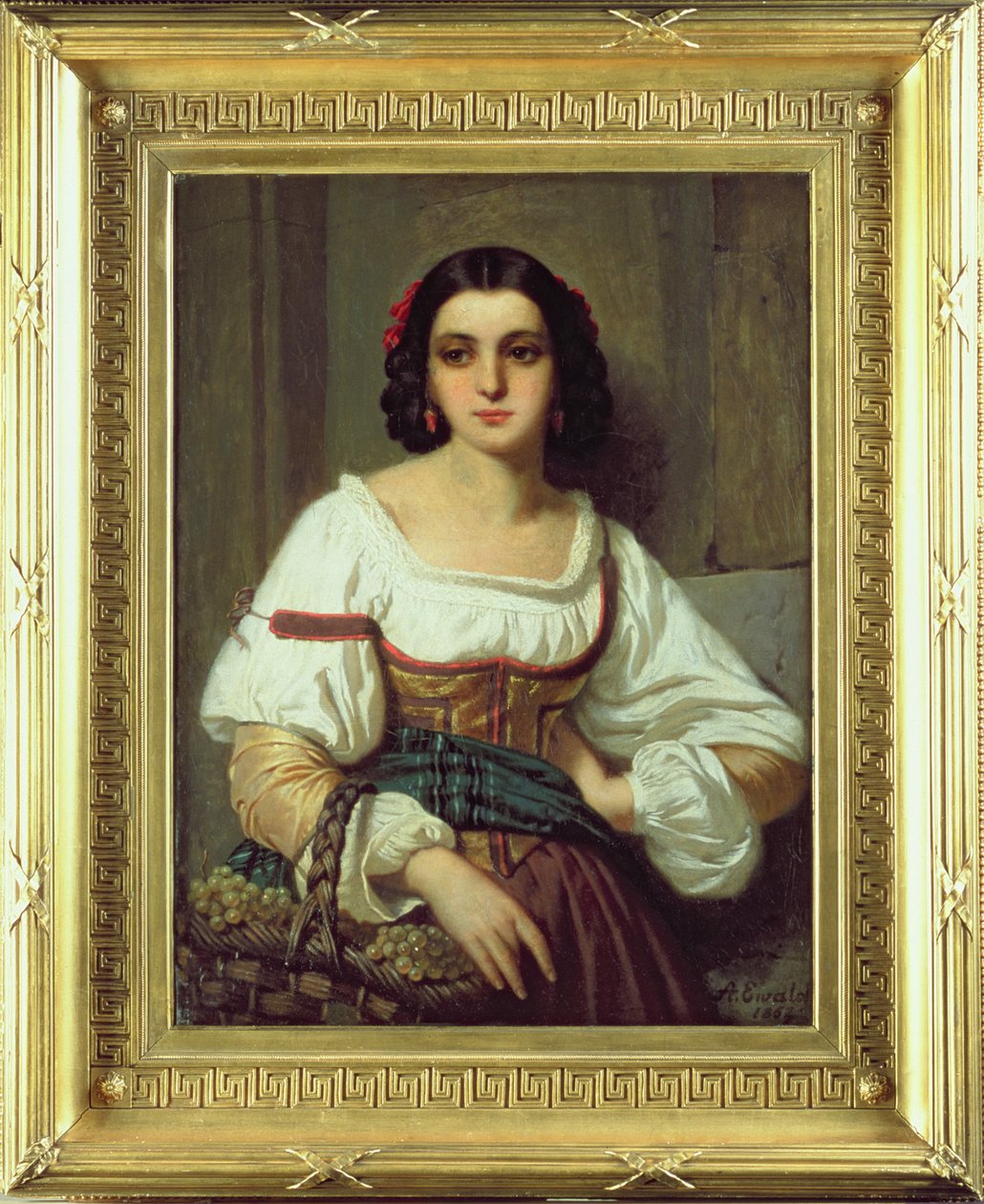 Italka s košíkem hroznů, 1862 od Arnold Ferdinand Ewald