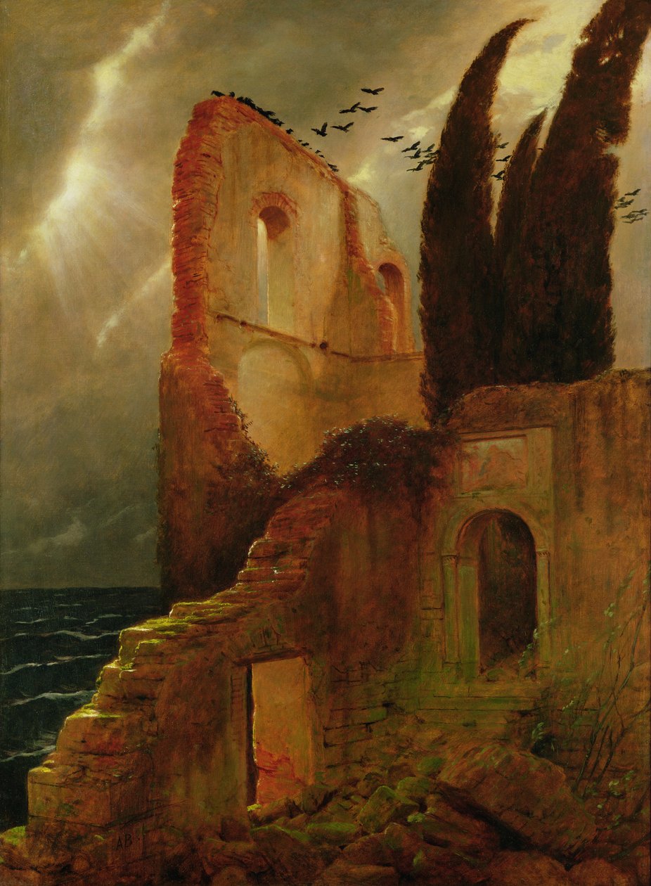 Zřícenina u moře od Arnold Böcklin