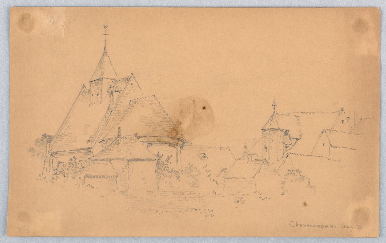 Náčrt Chenonceaux od Arnold William Brunner