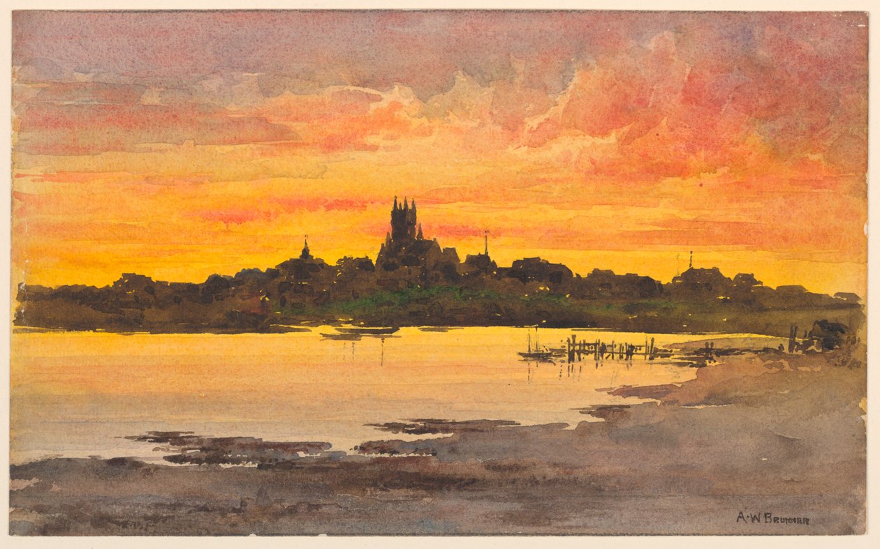 Západ slunce, Nantucket od Arnold William Brunner