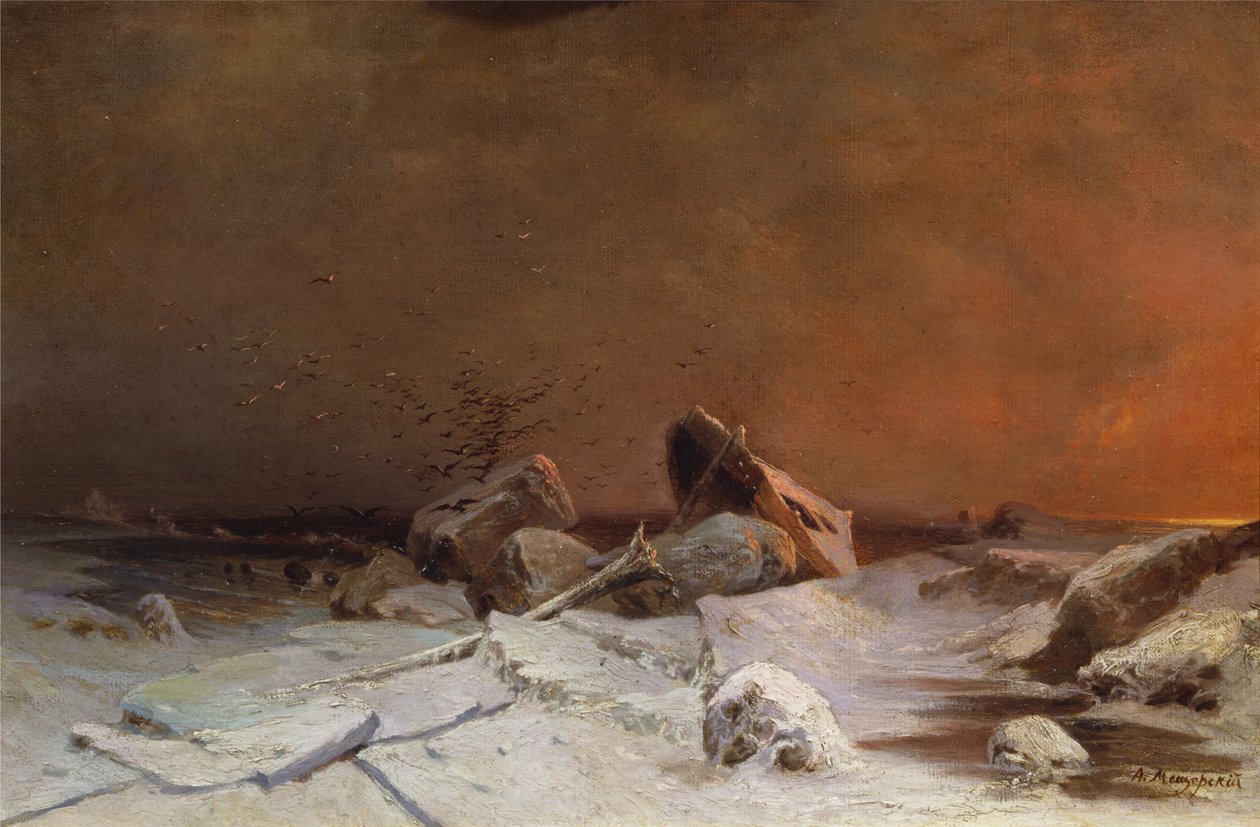 Debacle (olej na plátně) od Arseniy Ivanovich Meshchersky