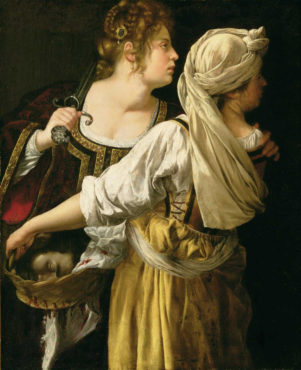 Judith a její služebník (olej na plátně) od Artemisia Gentileschi