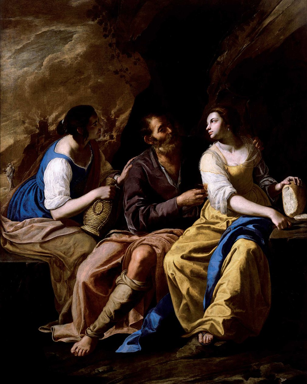 Lot a jeho dcery, cca 1635-1637. od Artemisia Gentileschi