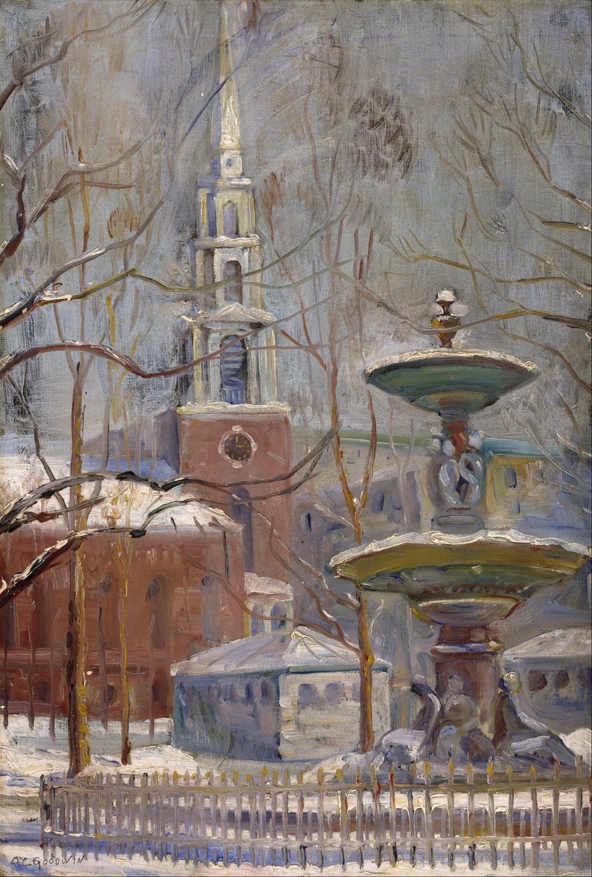 Park Street at Boston Commons od Arthur Clifton Goodwin