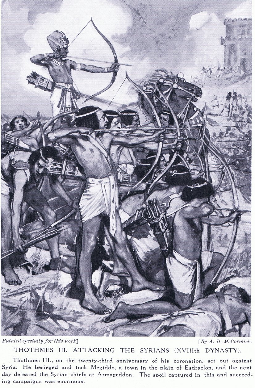 Thomthes III útočí na Syřany (18. dynastie), cca 1920 od Arthur David McCormick
