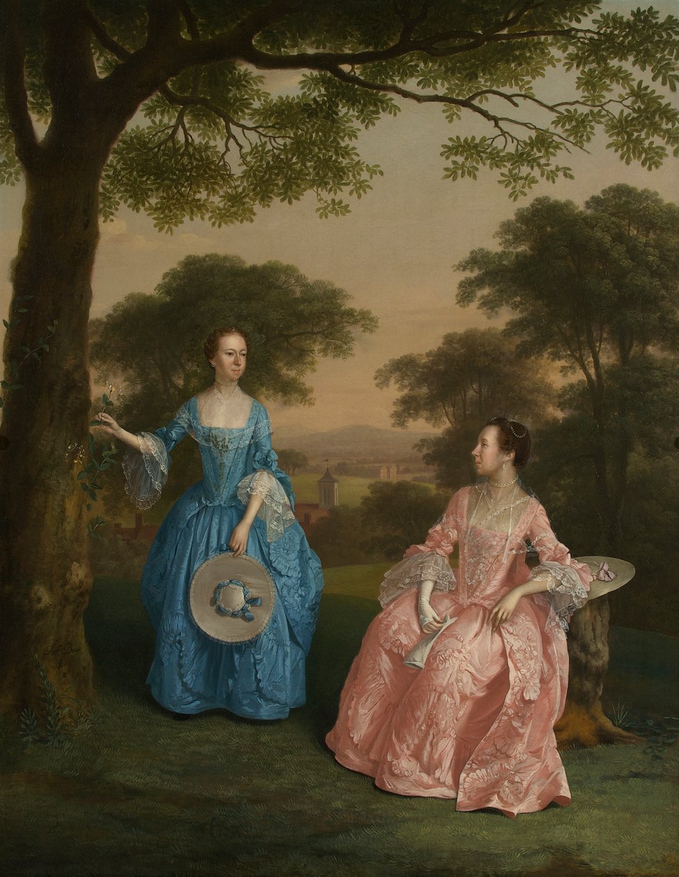 Alicia a Jane Clarkeovy, asi 1758 od Arthur Devis
