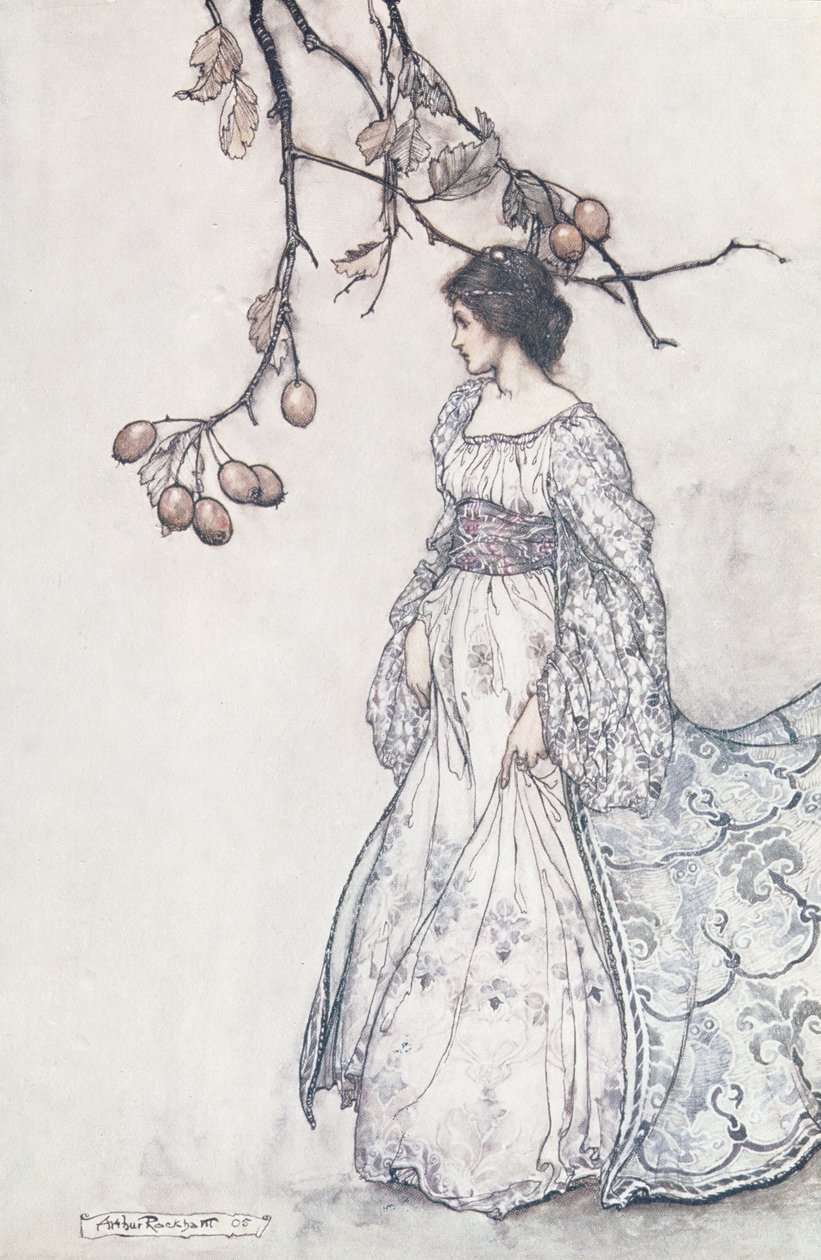 Skutečně vypadá velmi neotřele, z filmu „Peter Pan v Kensington Gardens“ od J. M. Barrieho, 1906 od Arthur Rackham