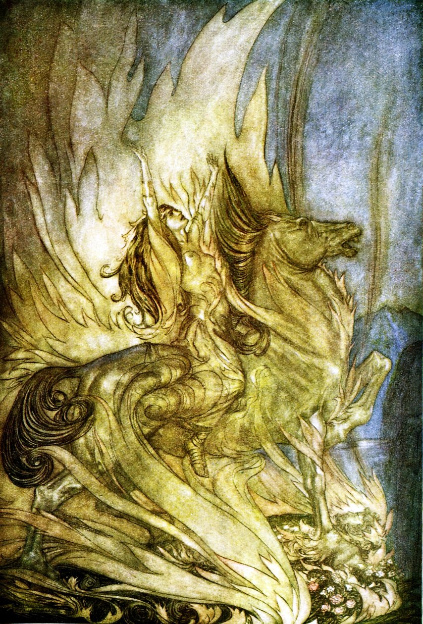 Soumrak bohů Göttterdämmerung od Arthur Rackham