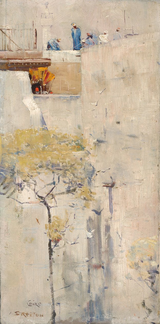 (Stavitelé domů, Káhira) od Arthur Streeton