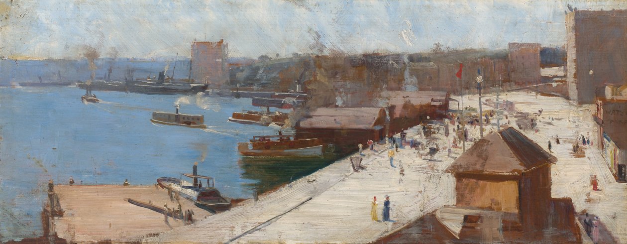 Kruhové nábřeží od Arthur Streeton