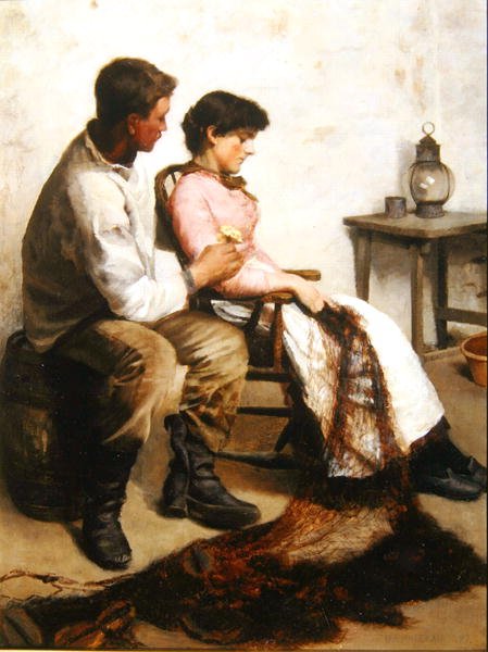 Námluvy, 1887 (viz 238986 pro pár) od Arthur Bateman