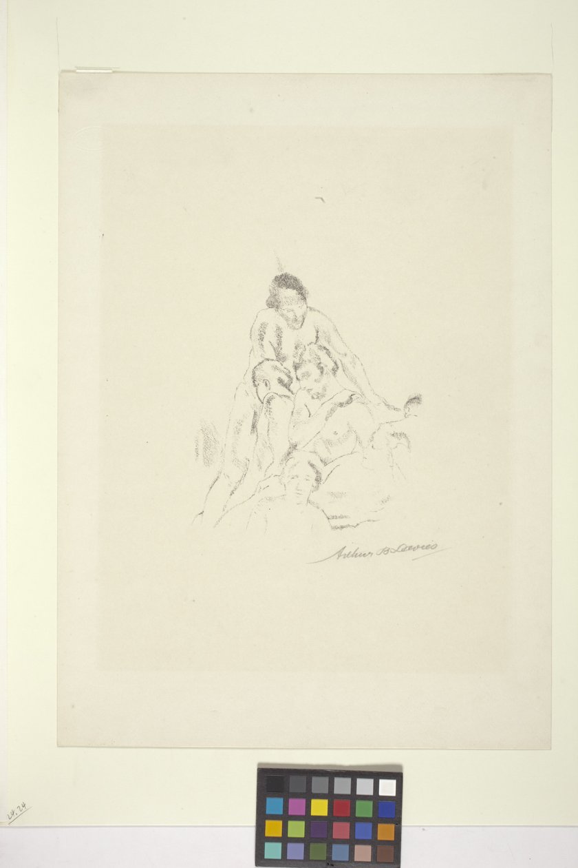 Pyramida (litografie) od Arthur Bowen Davies