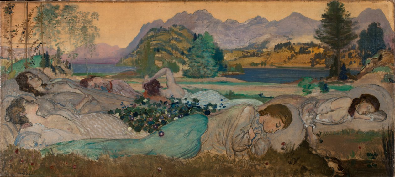 Spánek v nich leží dokonale, 1908 od Arthur Bowen Davies