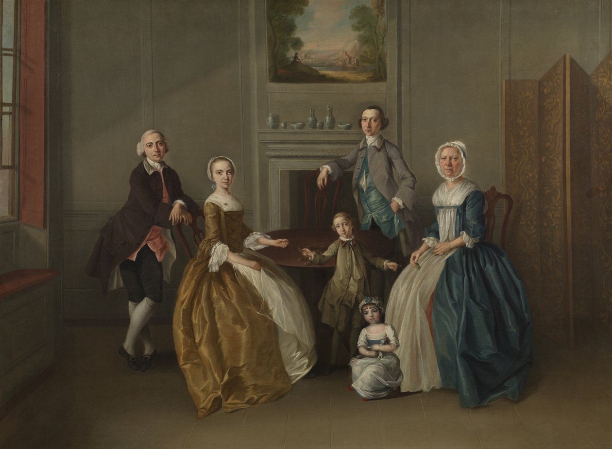 Rodinná skupina, 1756 od Arthur Devis