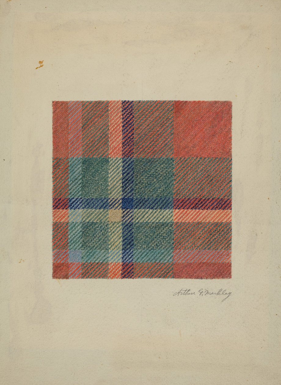 Kostkovaná vlněná deka, c. 1938. od Arthur G. Merkley