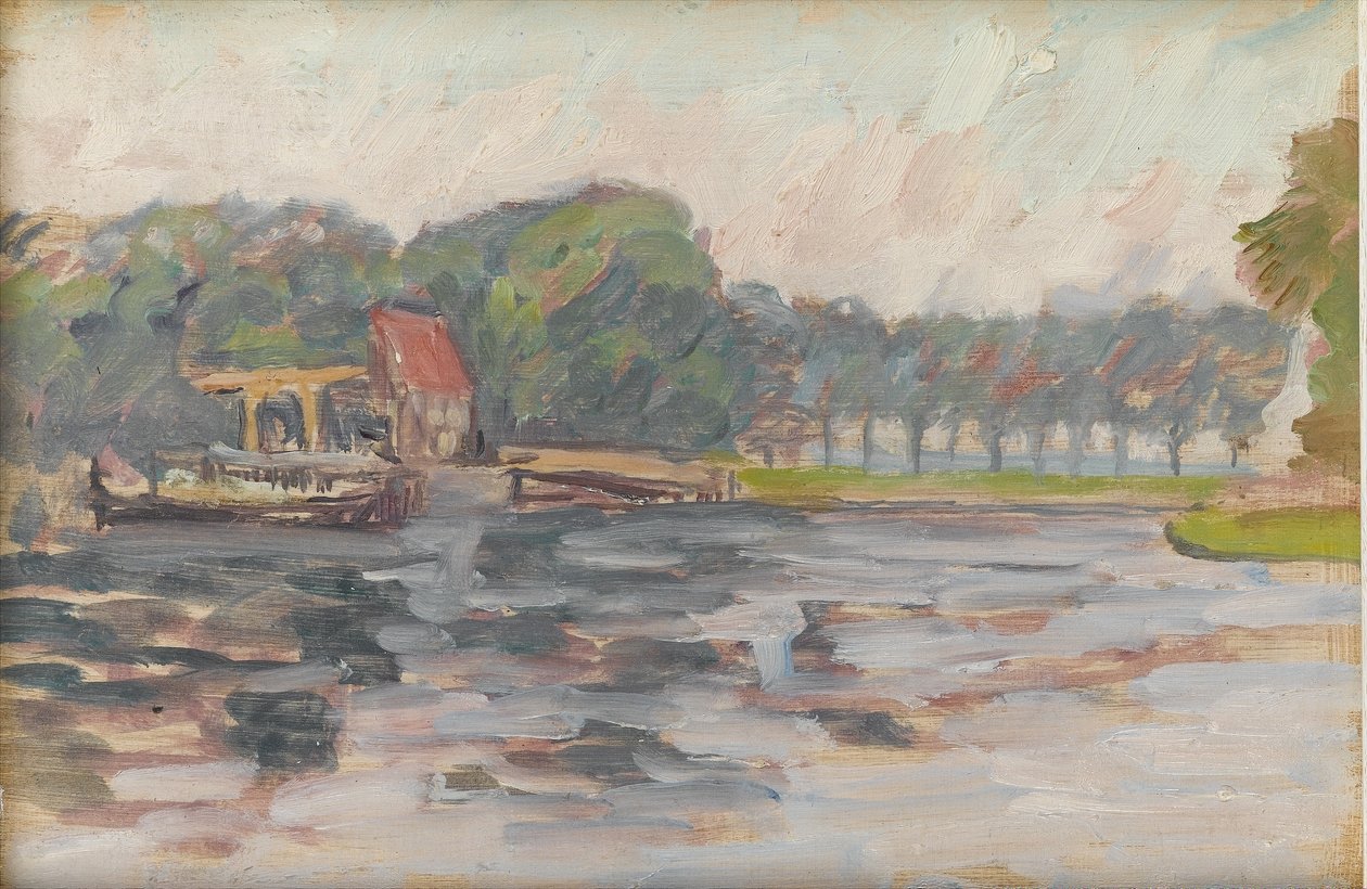 Pohled na jezero, kolem roku 1910 od Arthur Haythorne Studd