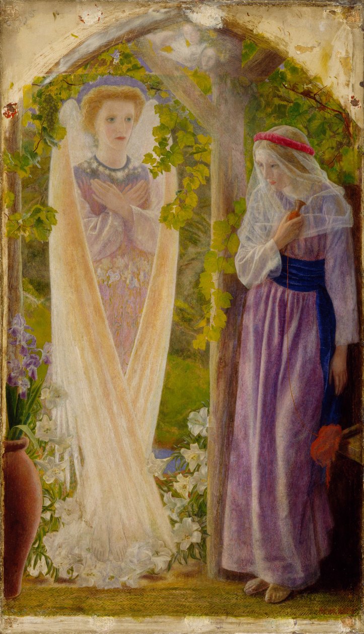 Zvěstování, 1858 od Arthur Hughes