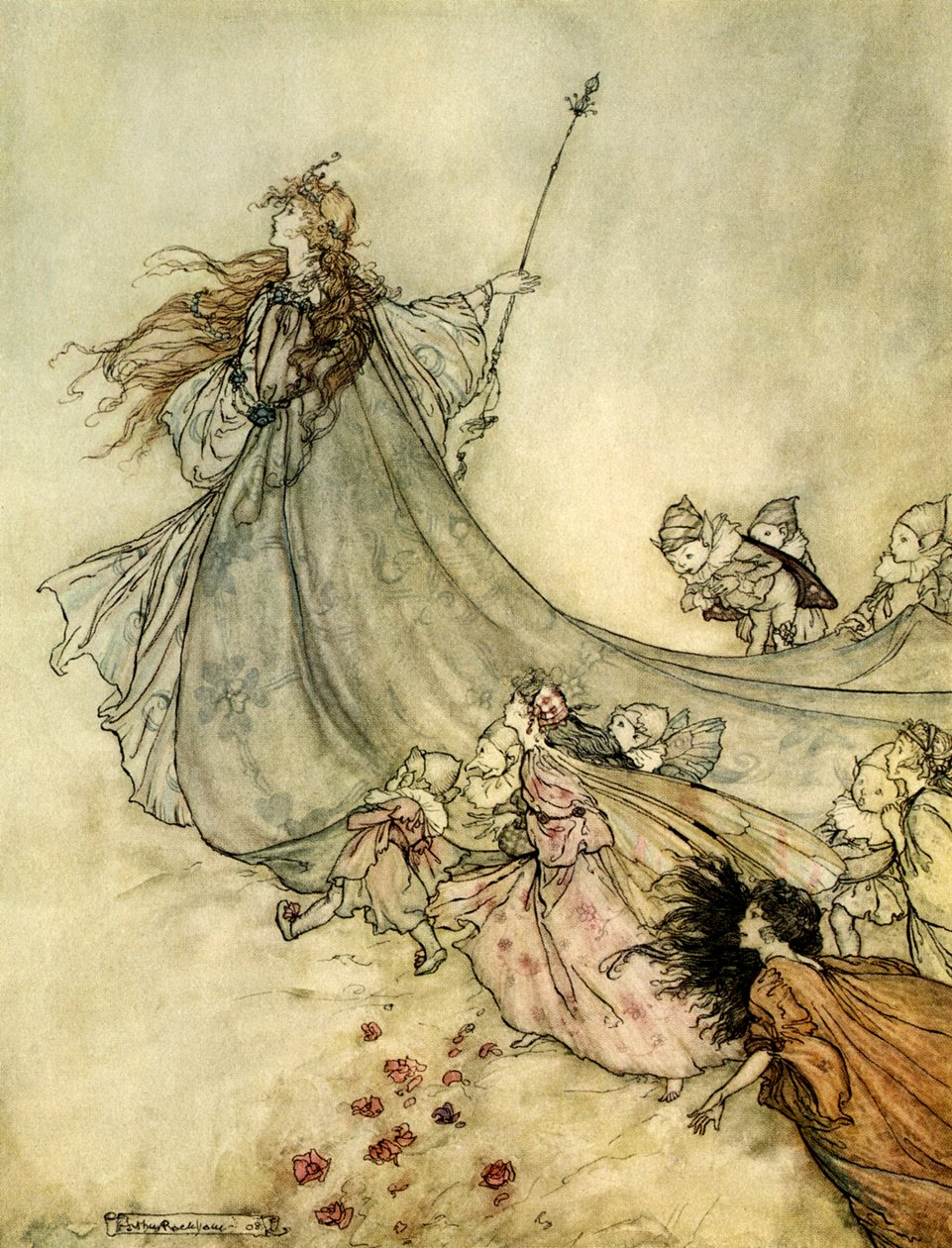 Sen noci svatojánské od Arthur Rackham