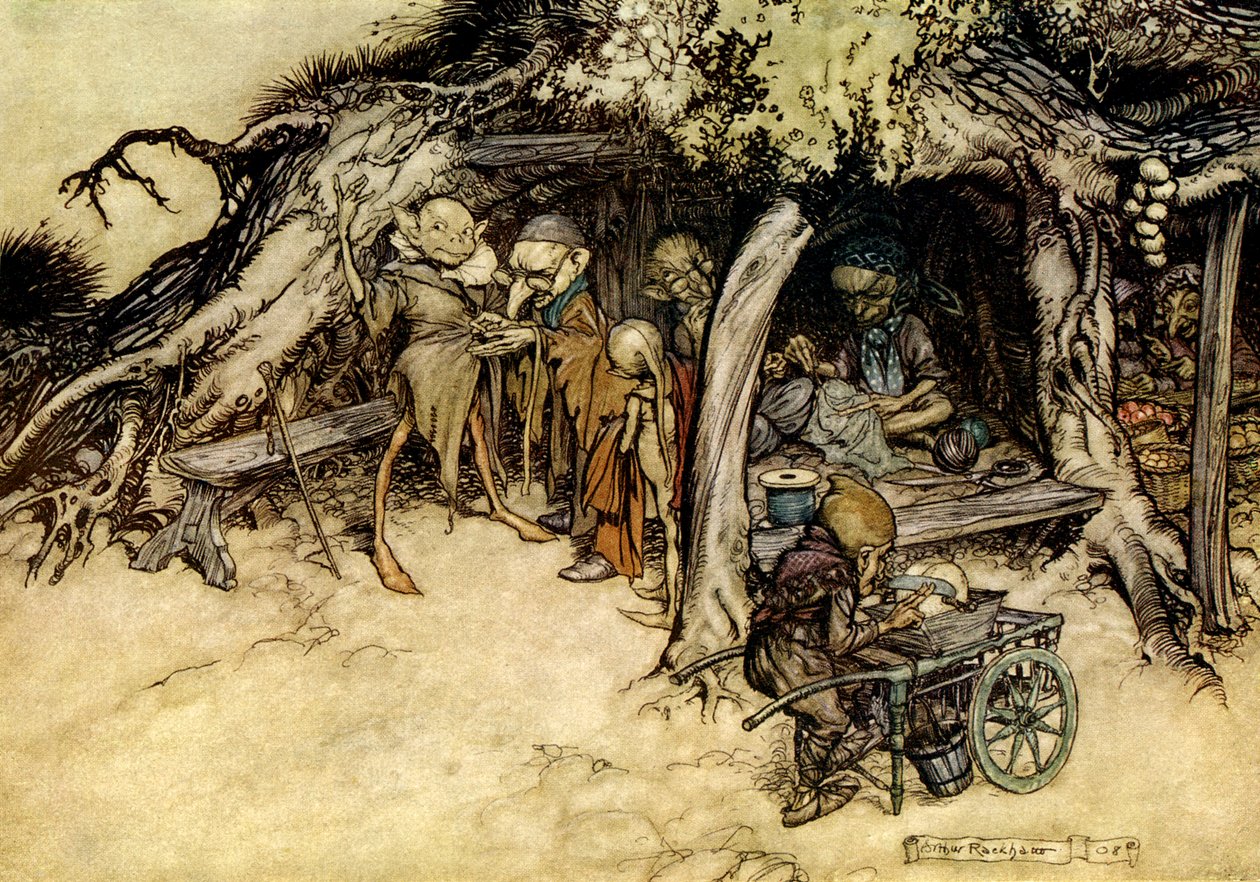 Sen noci svatojánské od Arthur Rackham