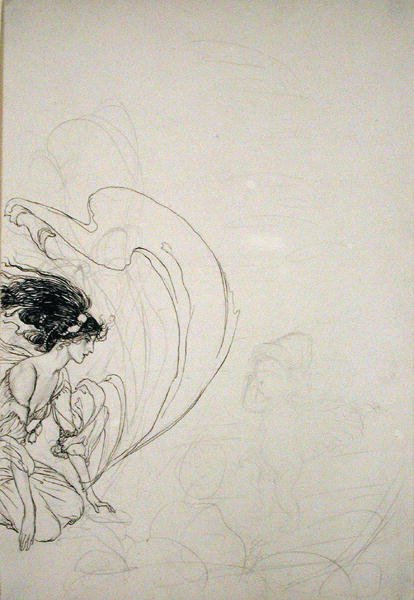 U pumpy (tužka na papíře) od Arthur Rackham