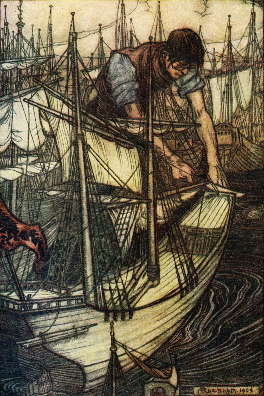 Gulliverovy cesty od Jonathana Swifta od Arthur Rackham