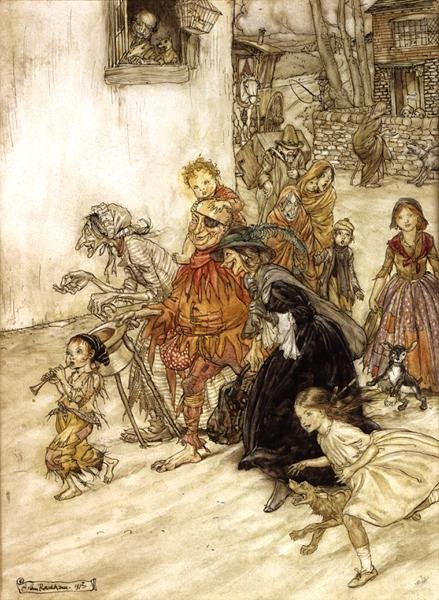 Ilustrace Matce Husa od Arthur Rackham