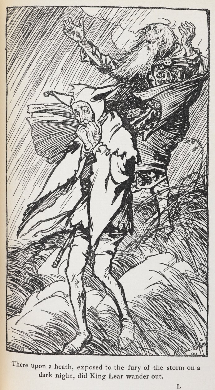 Ilustrace krále Leara. od Arthur Rackham