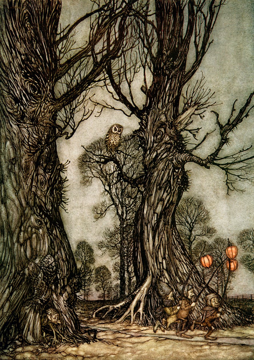 Peter Pan v Kensingtonských zahradách od Arthur Rackham