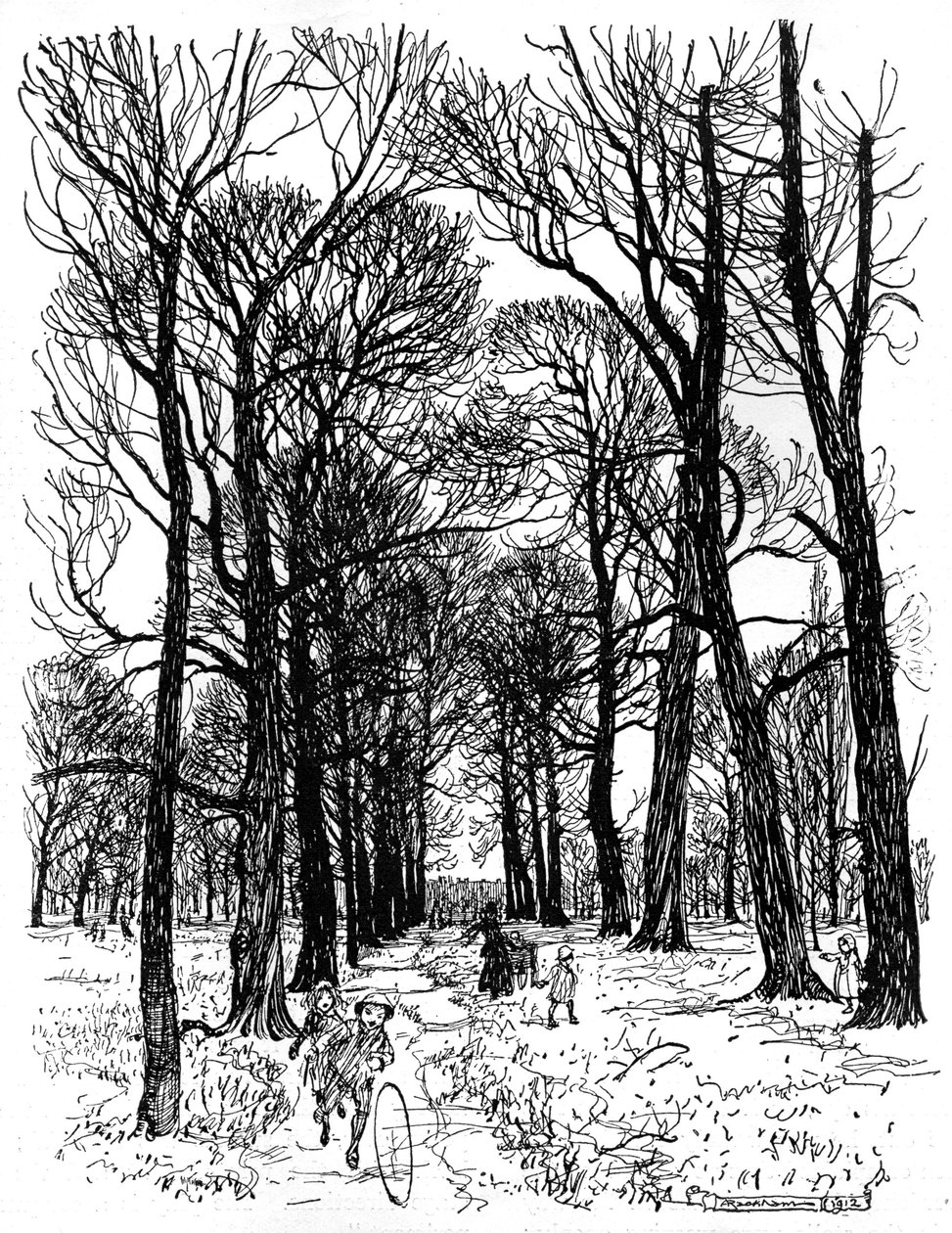 Peter Pan v Kensingtonských zahradách od Arthur Rackham