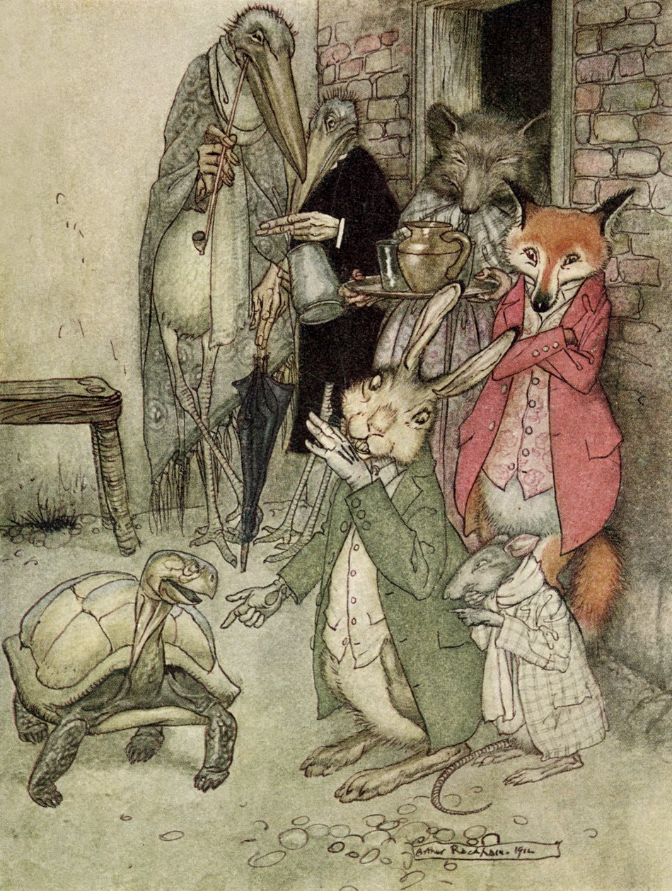 Zajíc a želva od Arthur Rackham